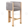 Faux Leather Gray Crawford Bar Stool